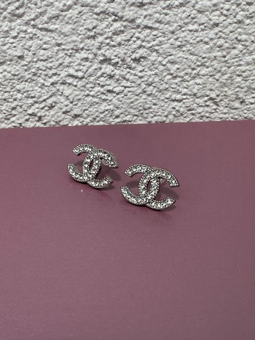 Kolczyki wkrętki sztyfty srebrne księżyce stal nierdzewna