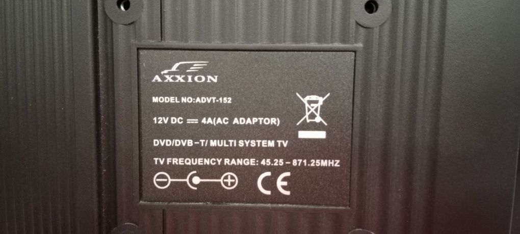 TV z DVD Axxion . 15,5" Pliot, zasilacz, Gwarancja od Audio Vintage