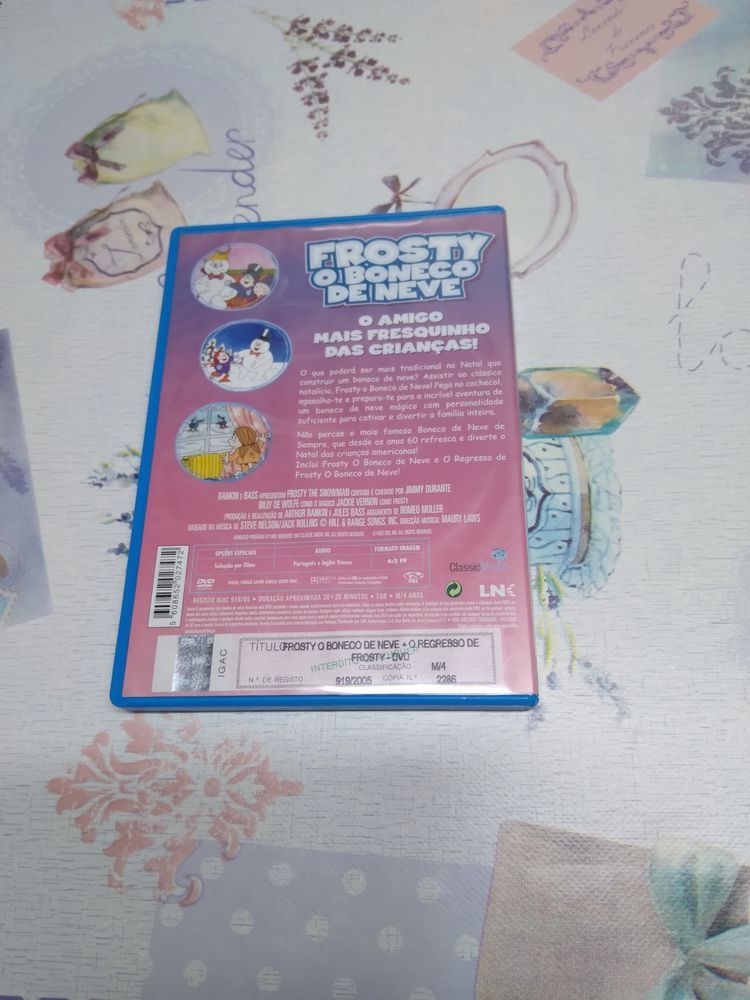 DVD do filme "Frosty o boneco de neve"