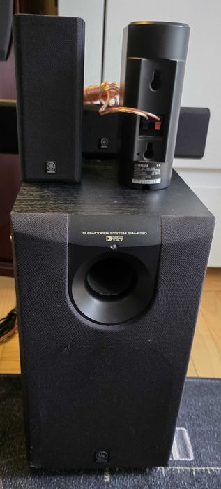 Sub, Center, 2x Efekt Yamaha głośniki kina domowego