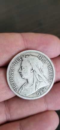Wielka Brytania 1/2 korony 1900 -srebro 0.925-