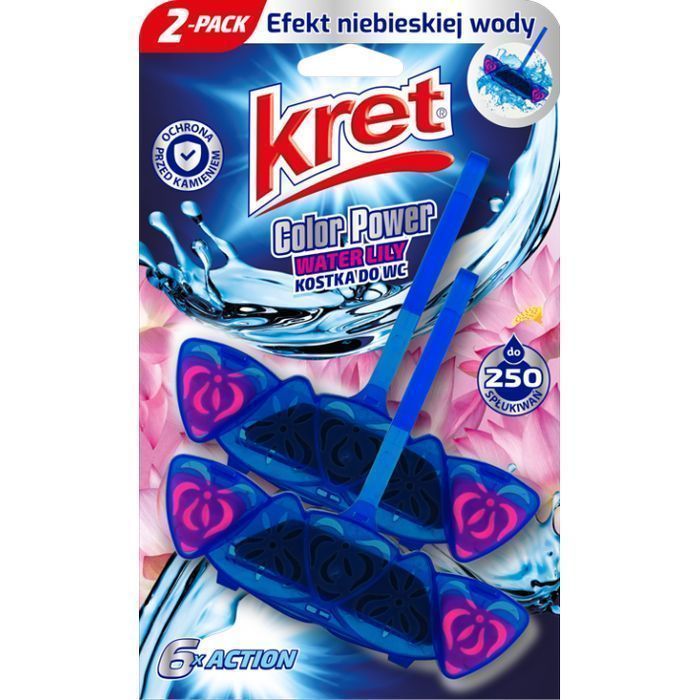 Kret Color Power Zawieszka Do Wc Barwiąca Wodę Whater Lily 2X40G (P1)