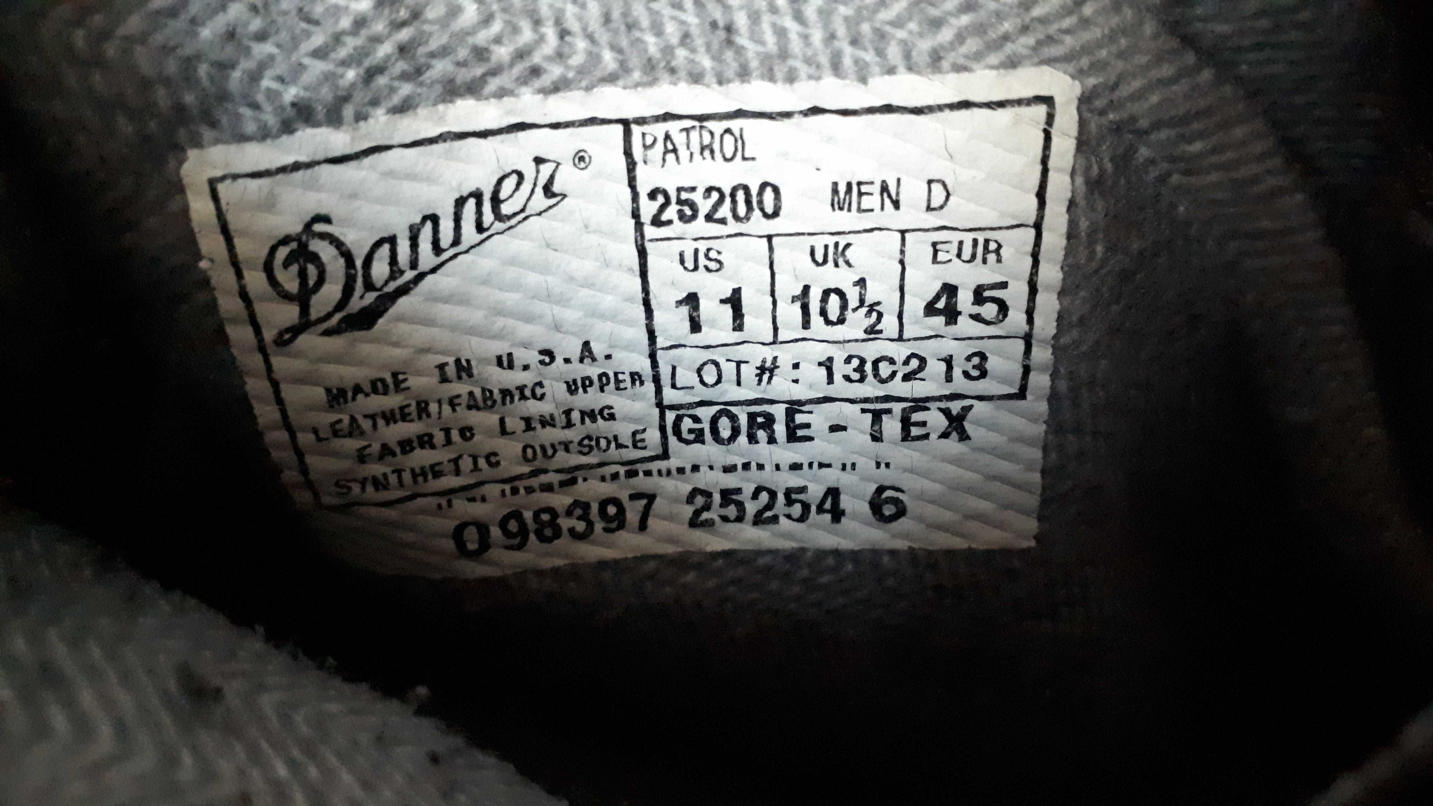 buty Danner USA Patrol gore-tex vibram 45 skórzane czarne męskie