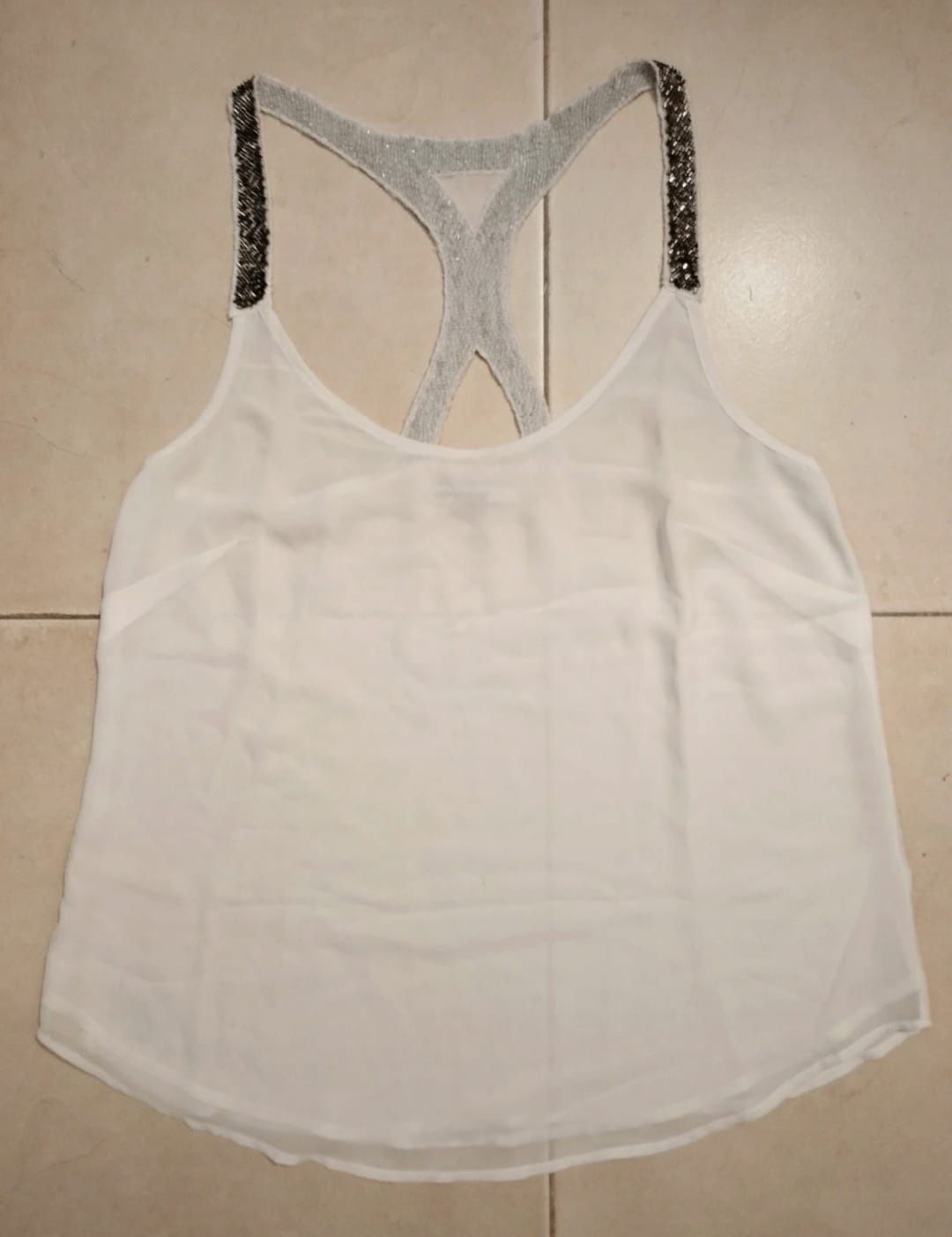 Top Branco Stradivarius