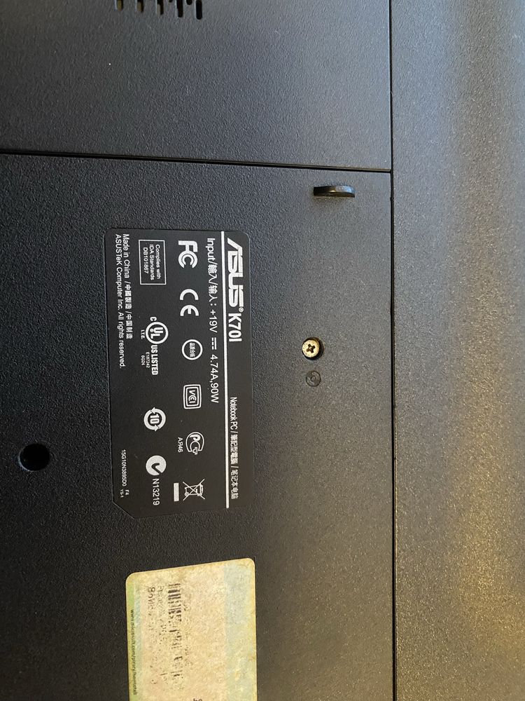 Laptop ASUS K70l