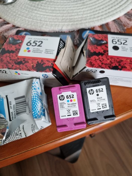 Zestaw tuszy hp 652 kolor i czarny