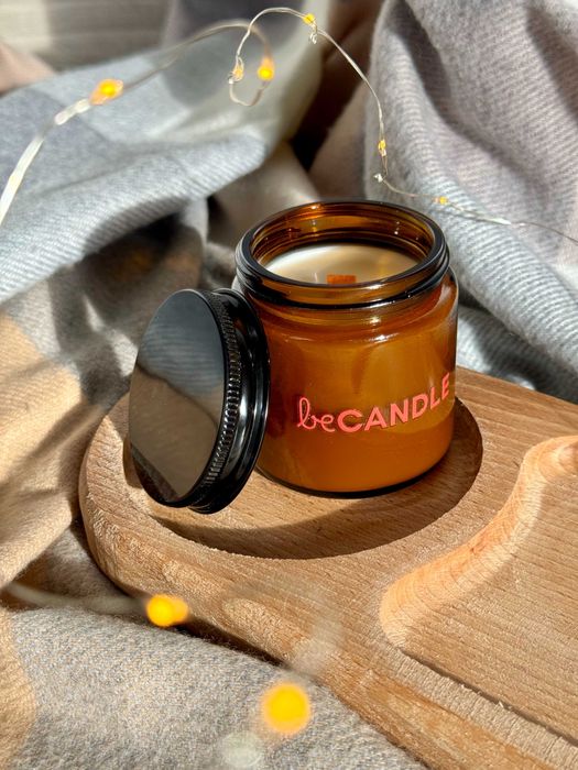 Аромасвічка ручної роботи | 110 мл | 100% соєвий віск