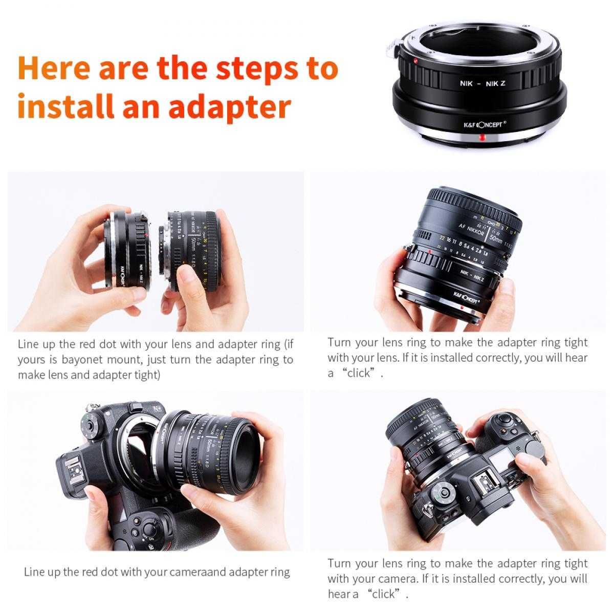 Adapter NIKON F AI na Nikon-Z Nikon Z przejściówka Nikkor K&F Concept
