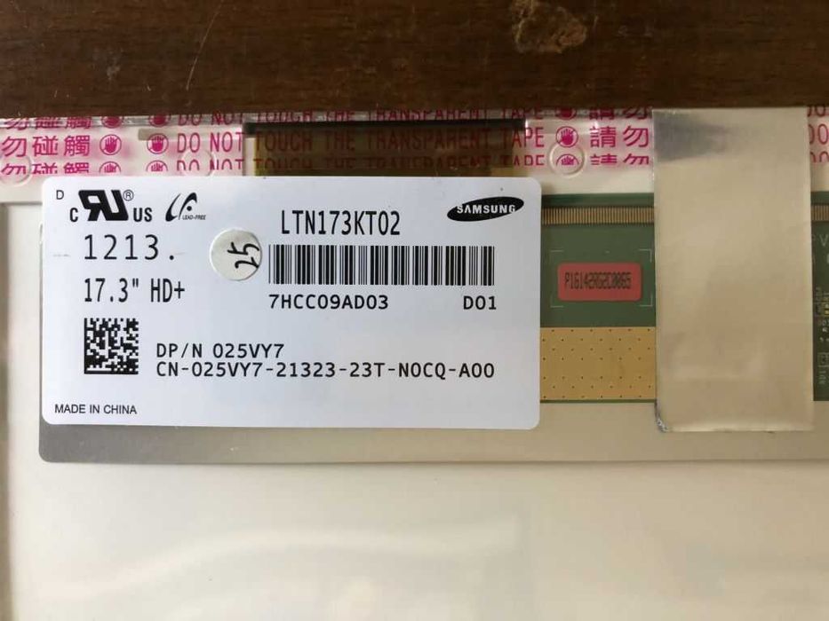 матриця 17,3" Samsung LTN173KT02 D01 конектор зліва