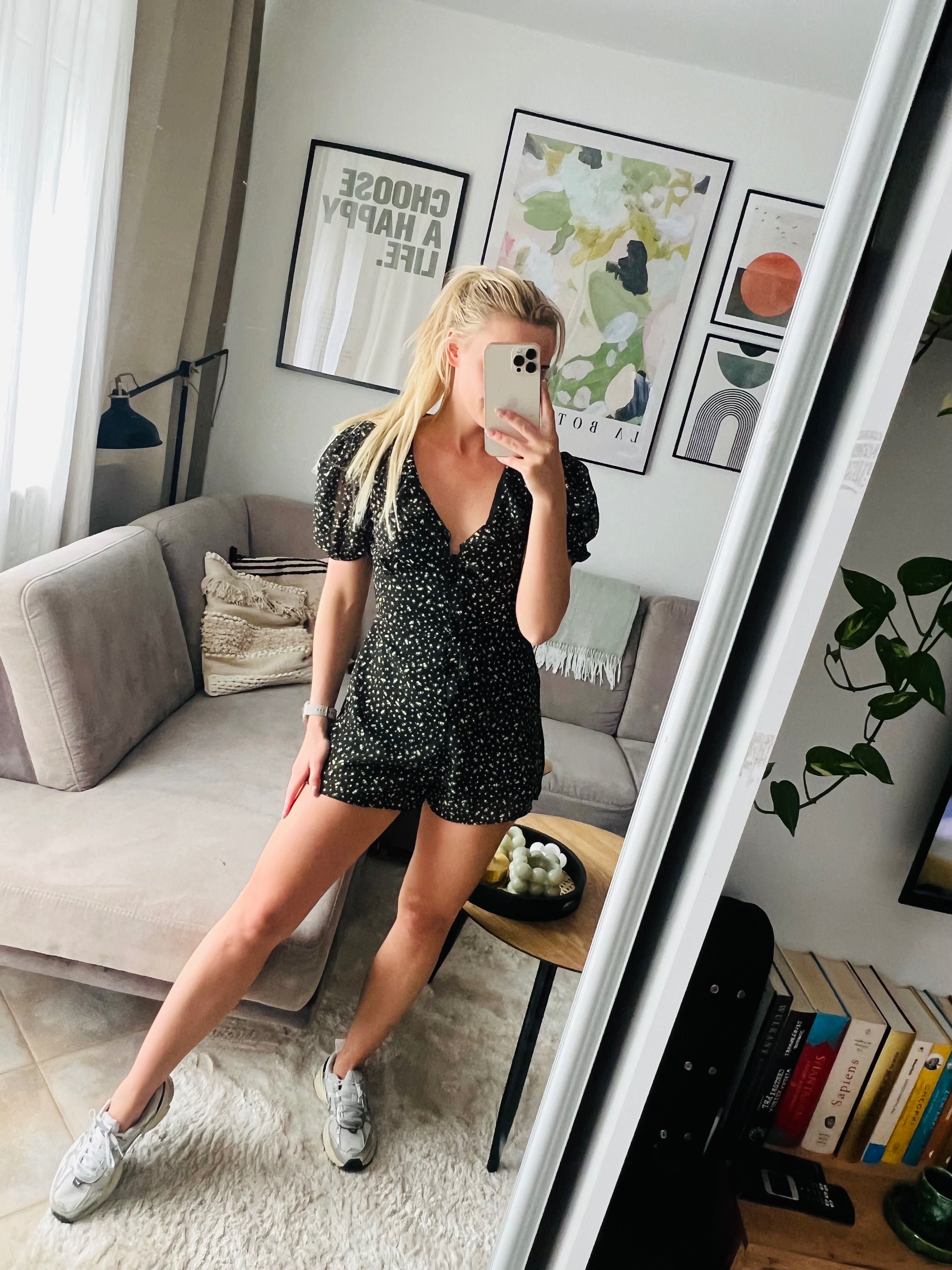 Kombinezon krótki w kwiatki H&M rozmiar XS/34