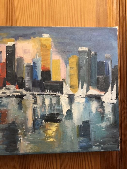 Картина «Вогні великого міста», масляні фарби