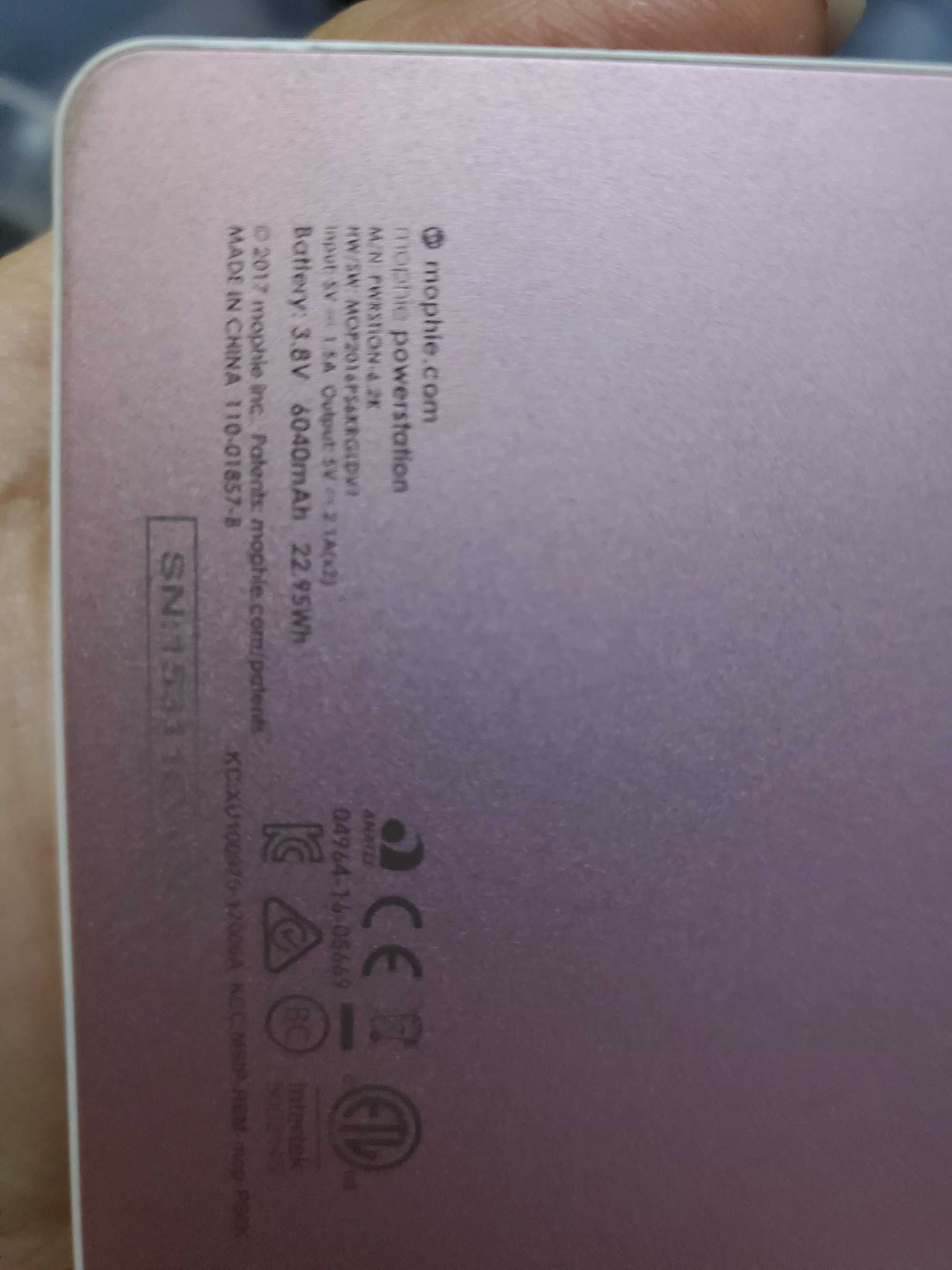 Павербанк Mophie Powerstation Dual-USB Rose Gold 6 000 mAh