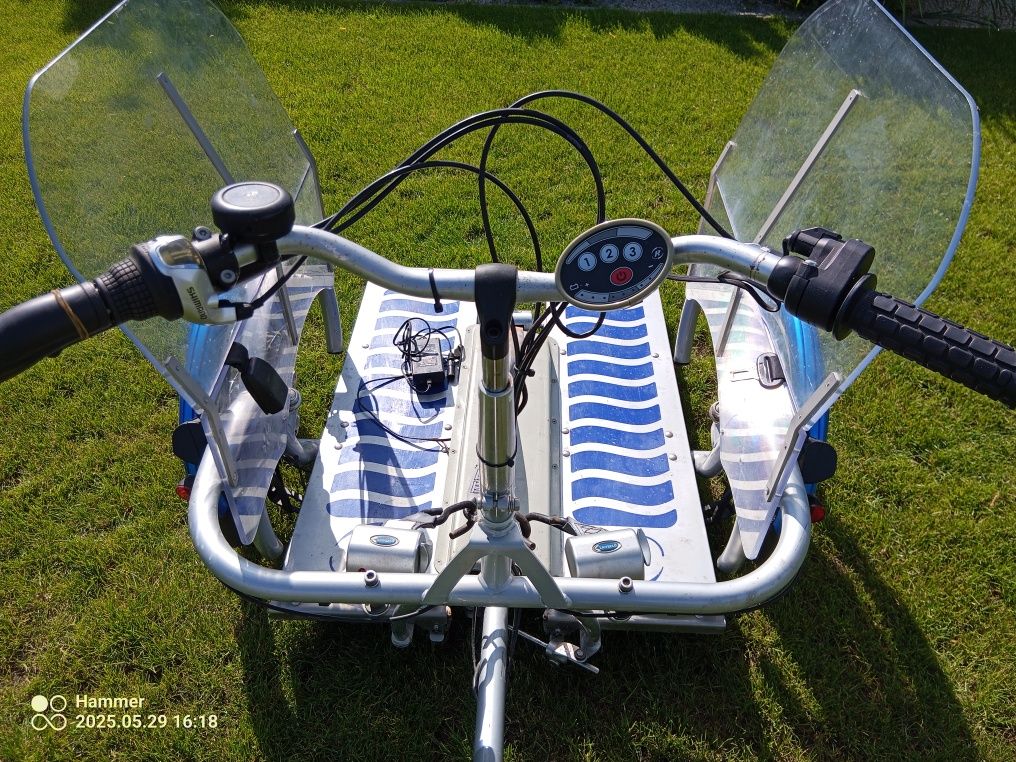 Rower miejski elektryczny z platformą Vanraam