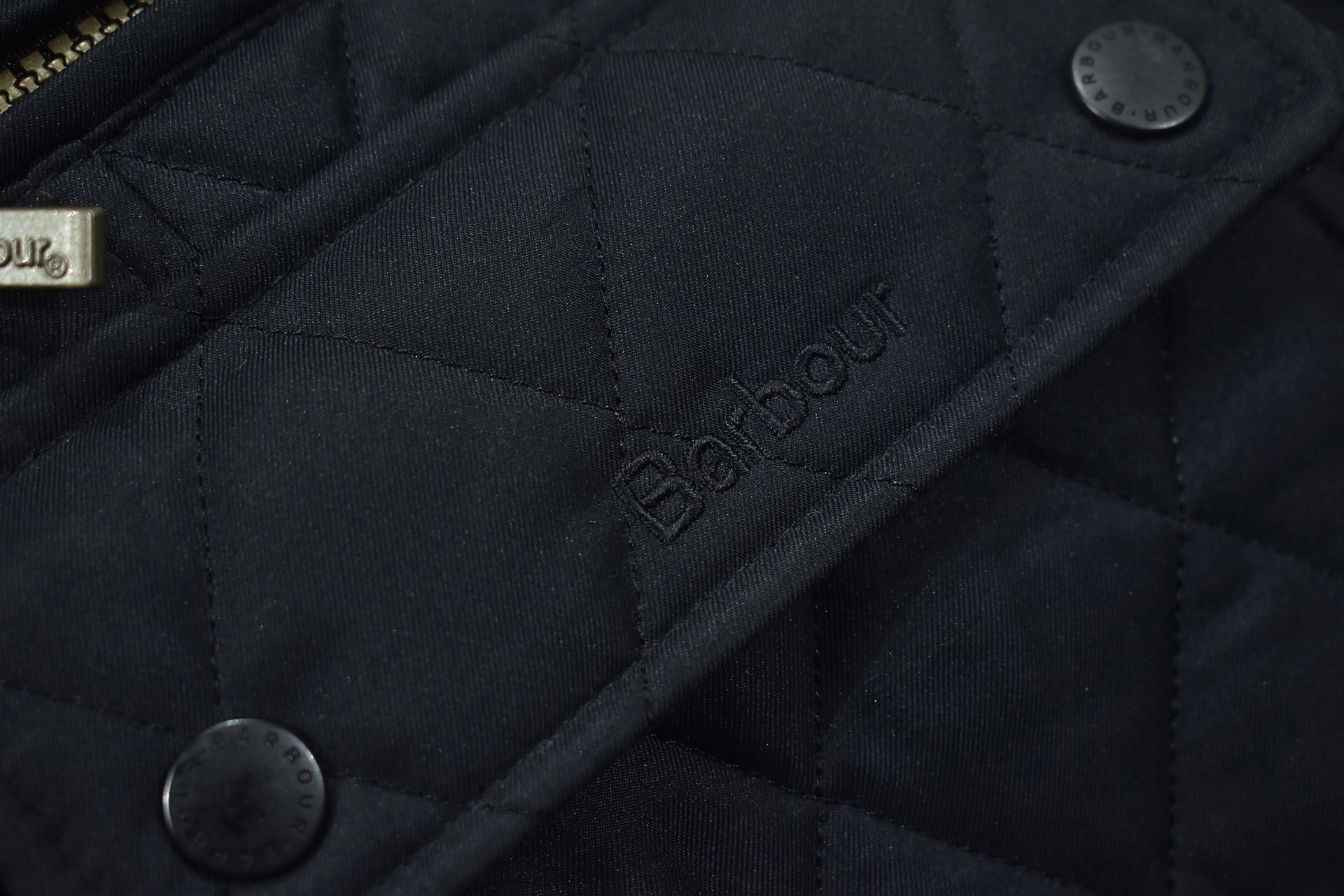 BARBOUR Czarna Pikowana Kurtka Daphne Quilt / 40