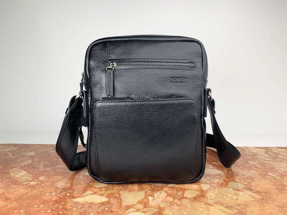 Сумка мужская кожаная через плечо BOND 1429 сумка чоловіча шкіряна