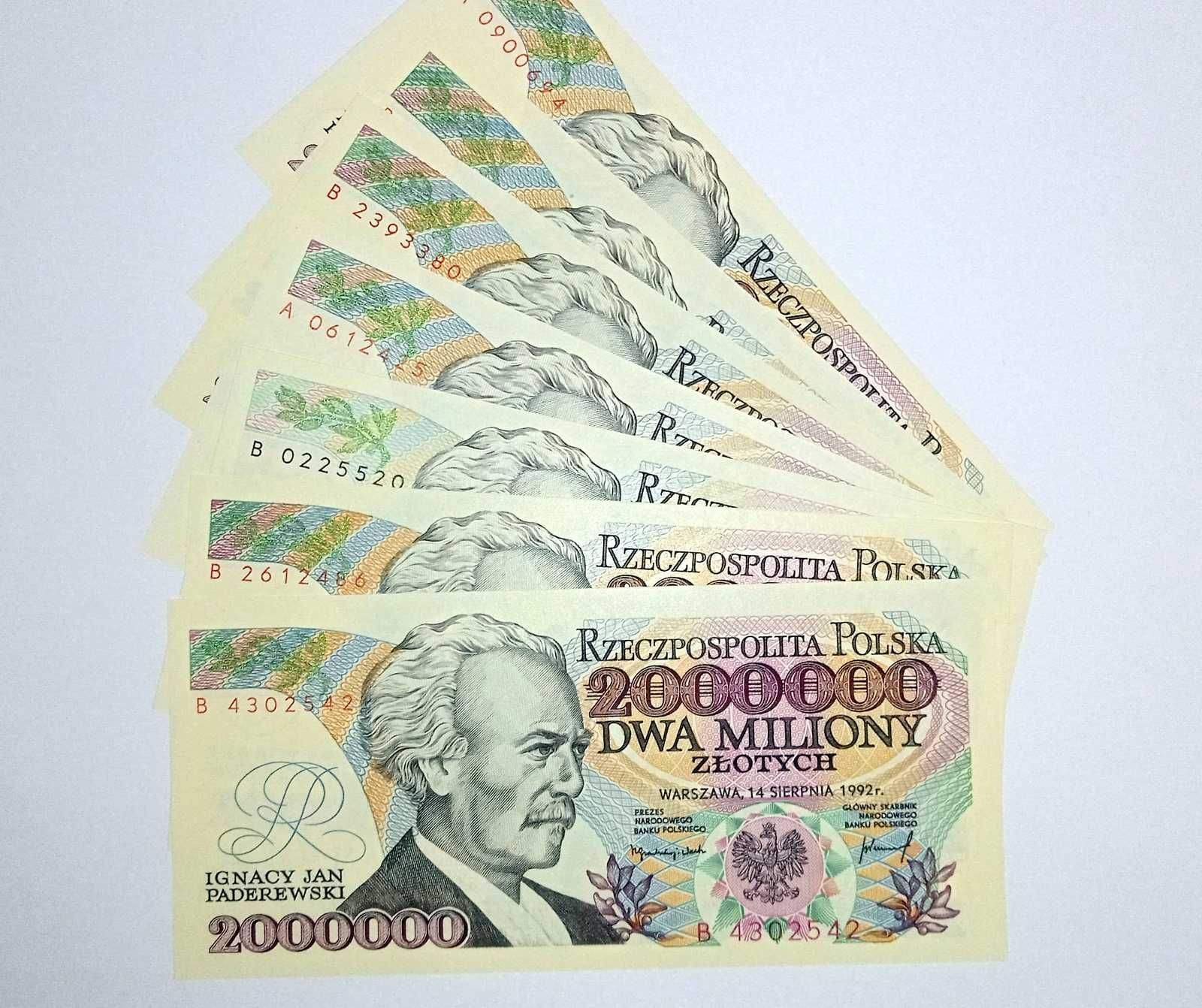Banknot PRL 2.000000 zł 1992/93 st.1 UNC