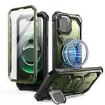 Etui Supcase IBLSN Armorbox Mag MagSafe na iPhone 16e - oliwkowe