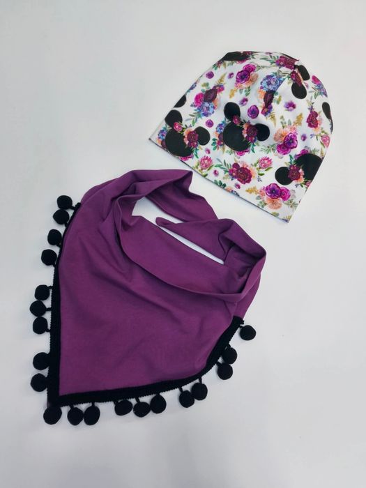 NOWY komplet czapka z chustka