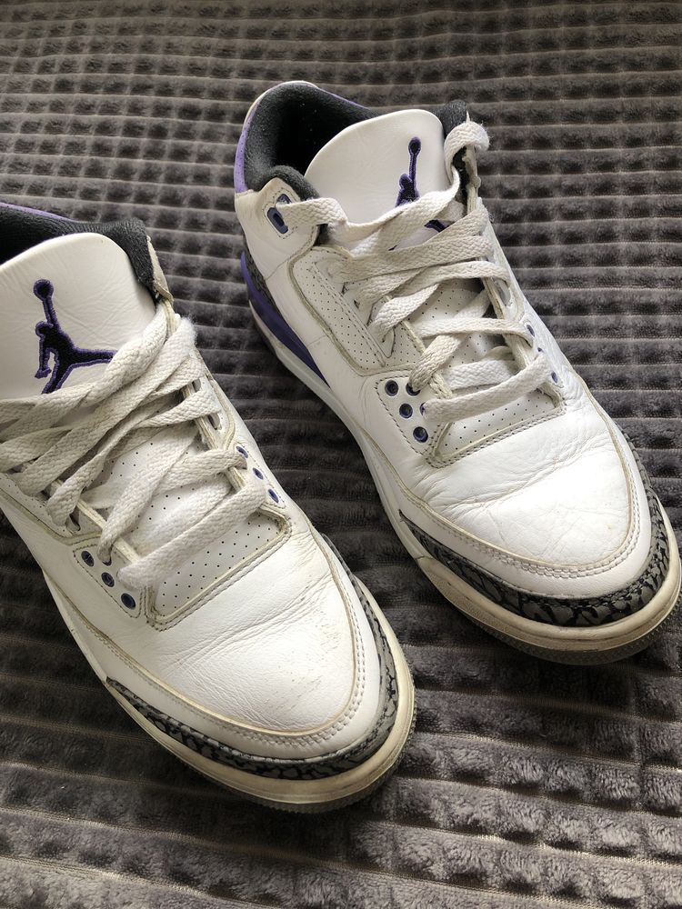 AIR JORDAN 3 Retro White (42) 26.5см кроссовки мужские белые оригинал