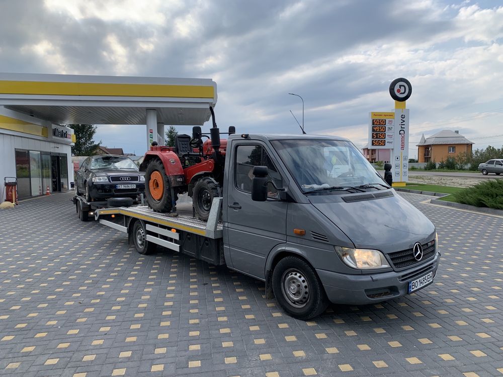 Евакуатор авто автовоз Бучач лафет оренда доставка з Європи sprinter