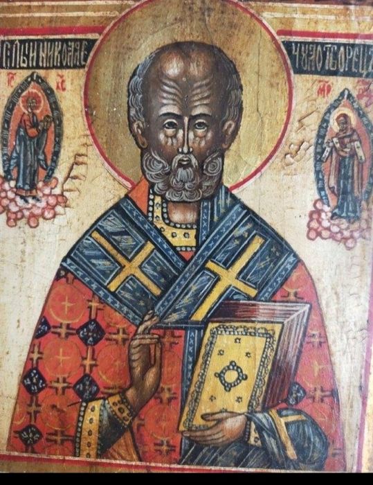 Ikona św. Mikołaja z życiem