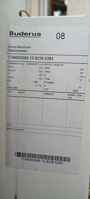 Buderus Logamax plus GB152T 24/28 KW