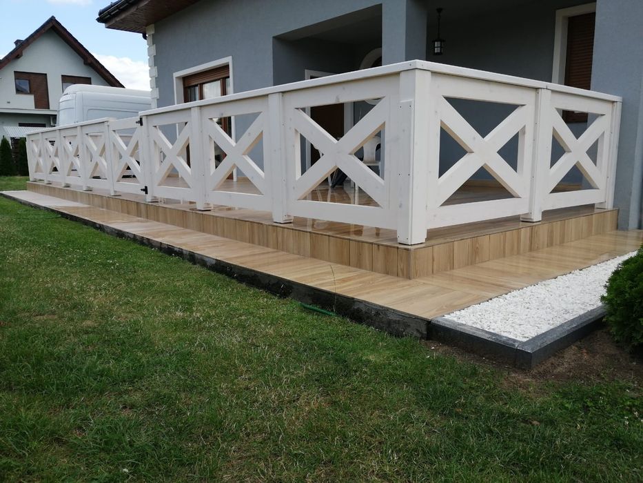 Balustrada balkonowa drewniana