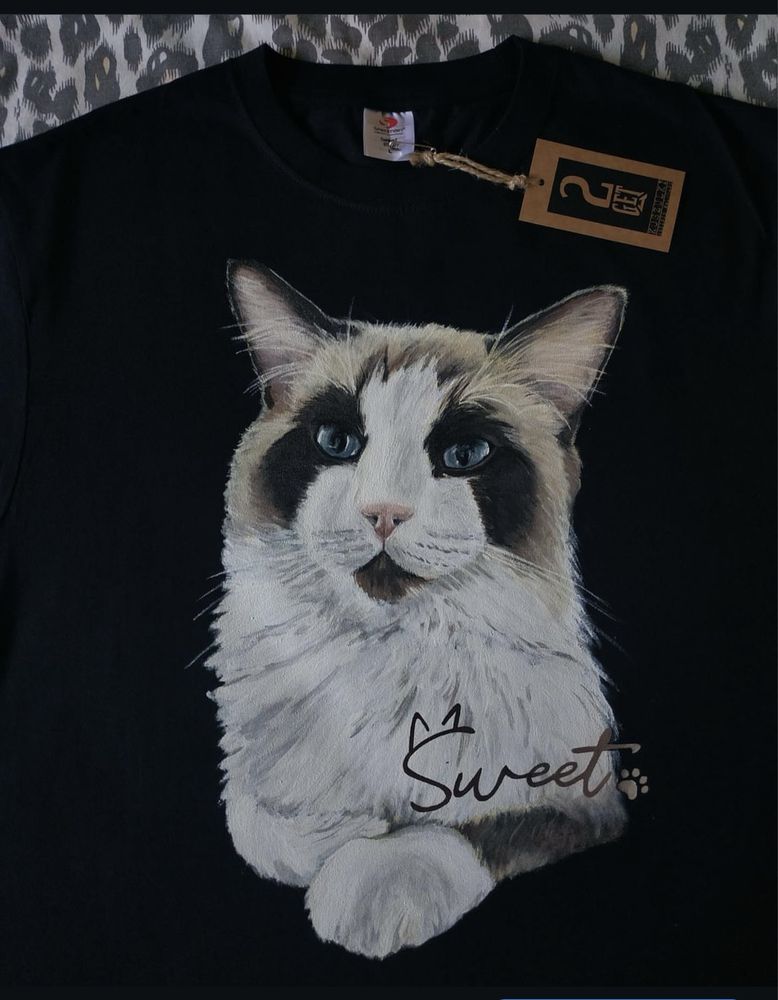 CUSTOM Twój zwierzak ręcznie malowany na kurtce/koszulce!