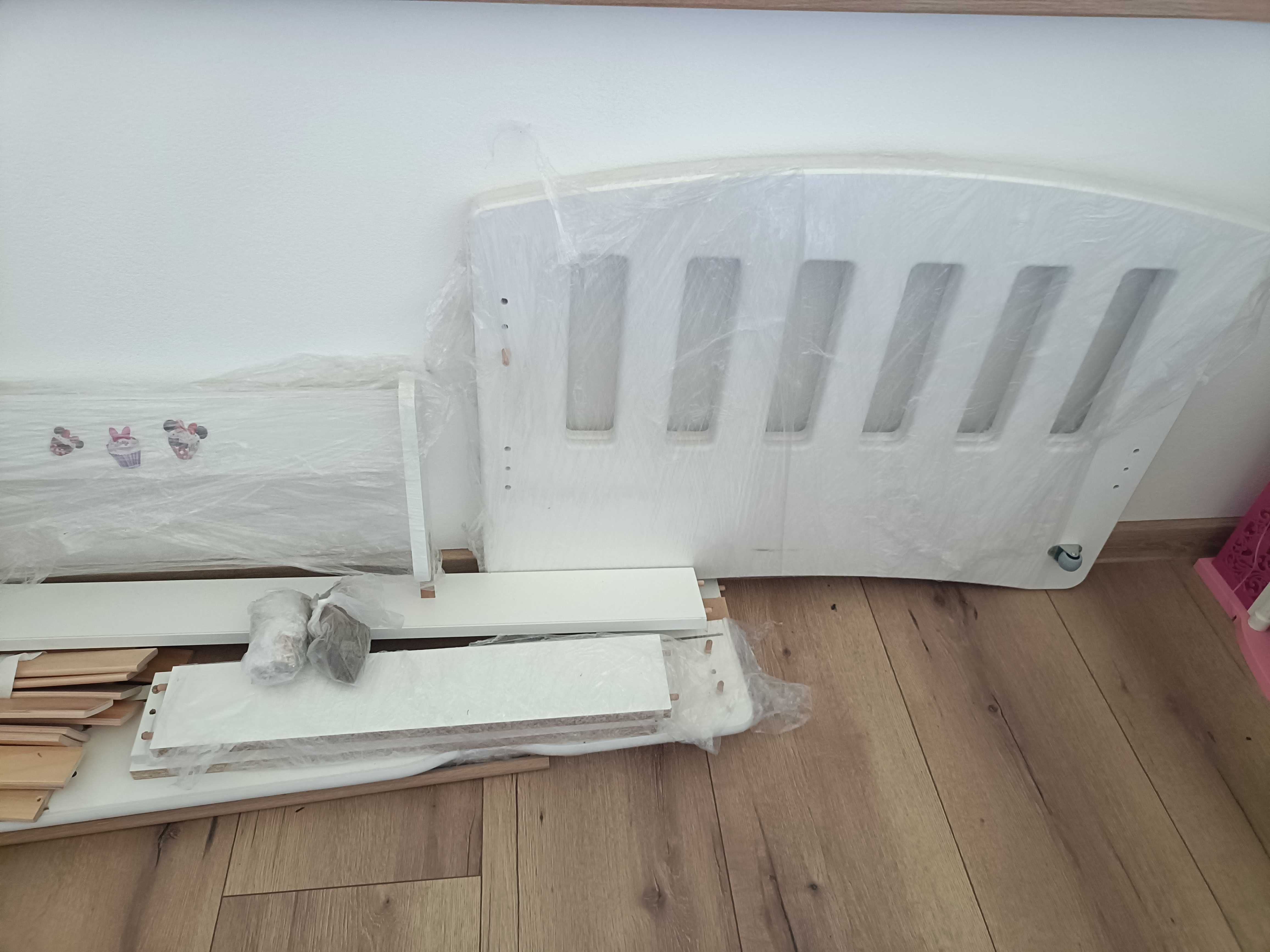 Łóżko dziecięce 160x80 białe z szufladą
