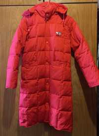 Стильна весняна червона тепла куртка-пальто, демісезоннакурточка