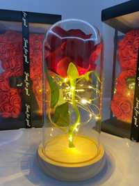 Wieczna Róża LED Prezent walentynki, Rocznica i Dzień Kobiet