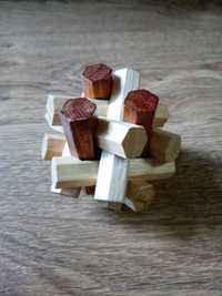 Деревянная головоломка 3D пазл куб хекстикс шестигранная колючка