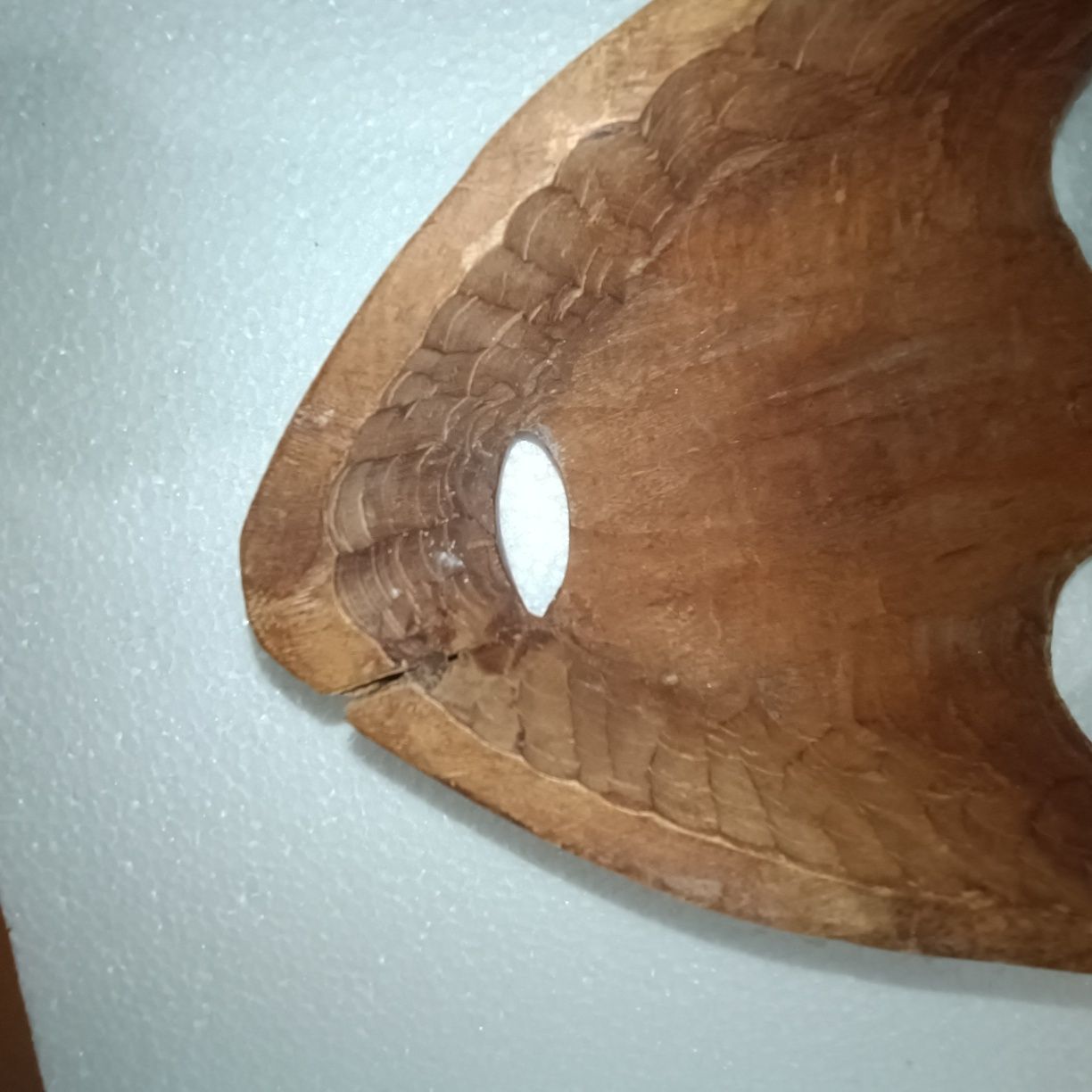 Máscara Tribal Africana em Madeira Esculpida à mão 52x20 cms