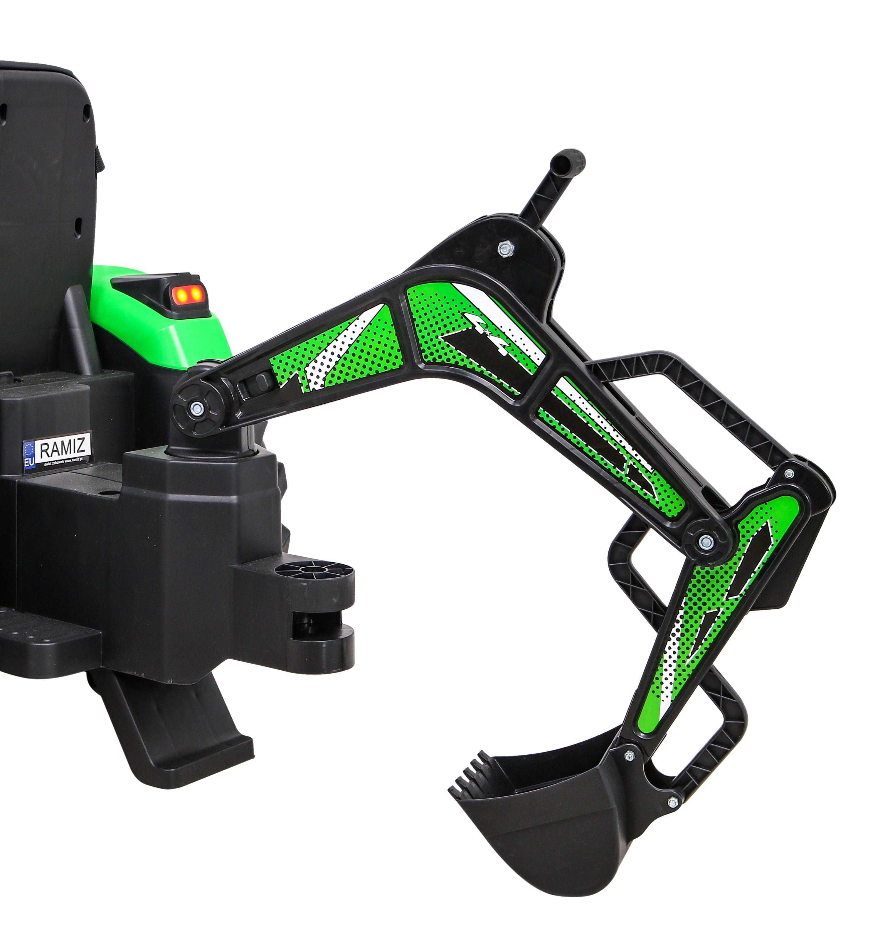 Pojazd Traktor na akumulator Z Przyczepą 720-T Zielony