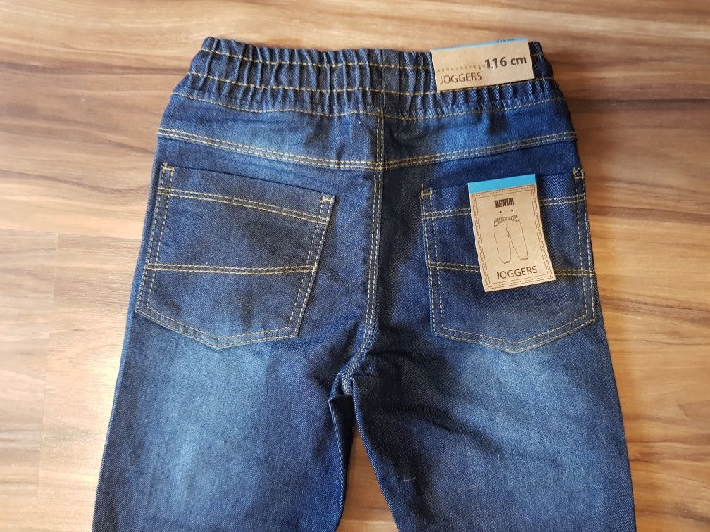 Spodnie chłopięce jeansy dżinsy joggers r. 116 Nowe