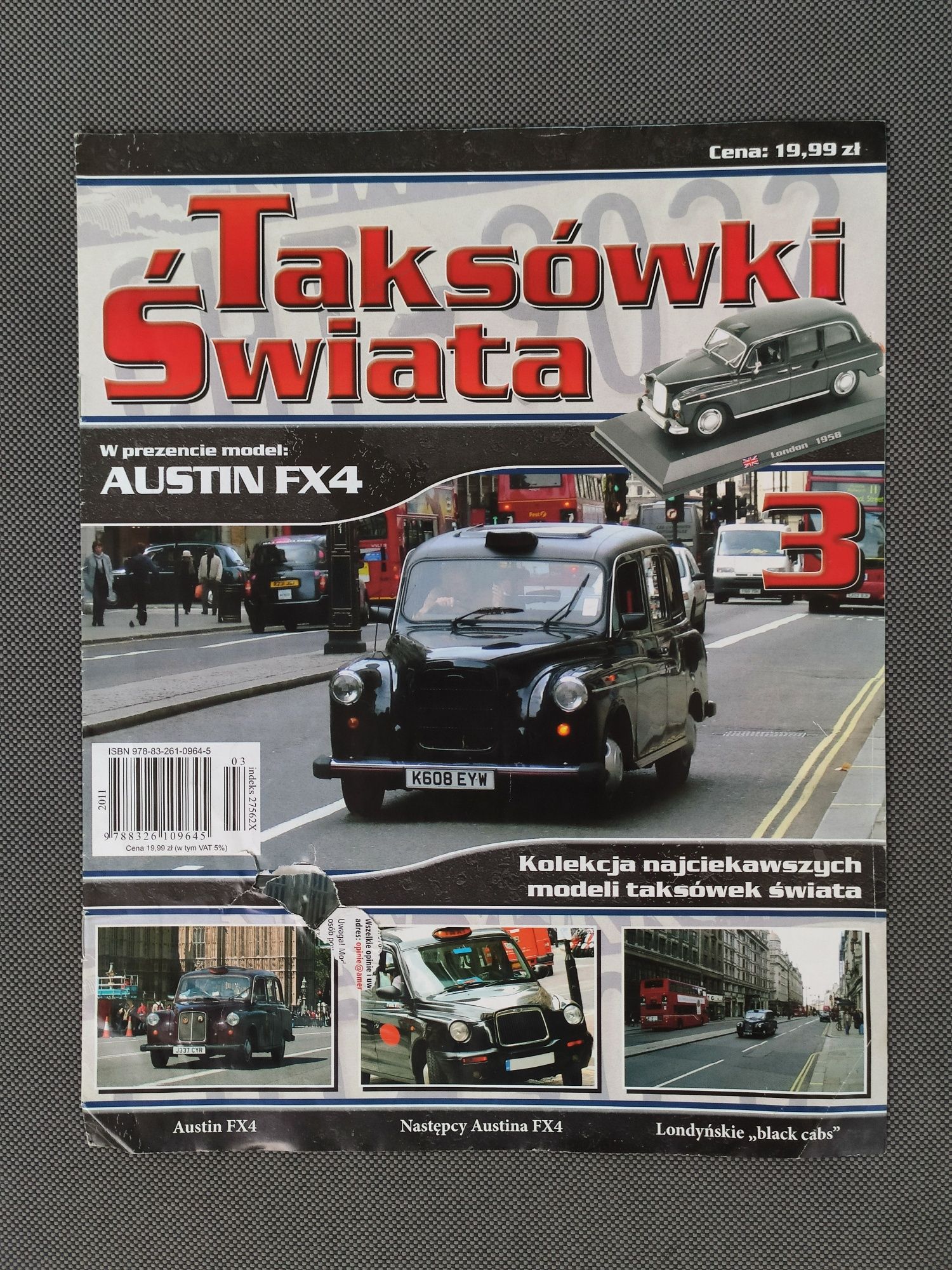 Taksówka AmerCom 1:43 Austin FX4 London 1958