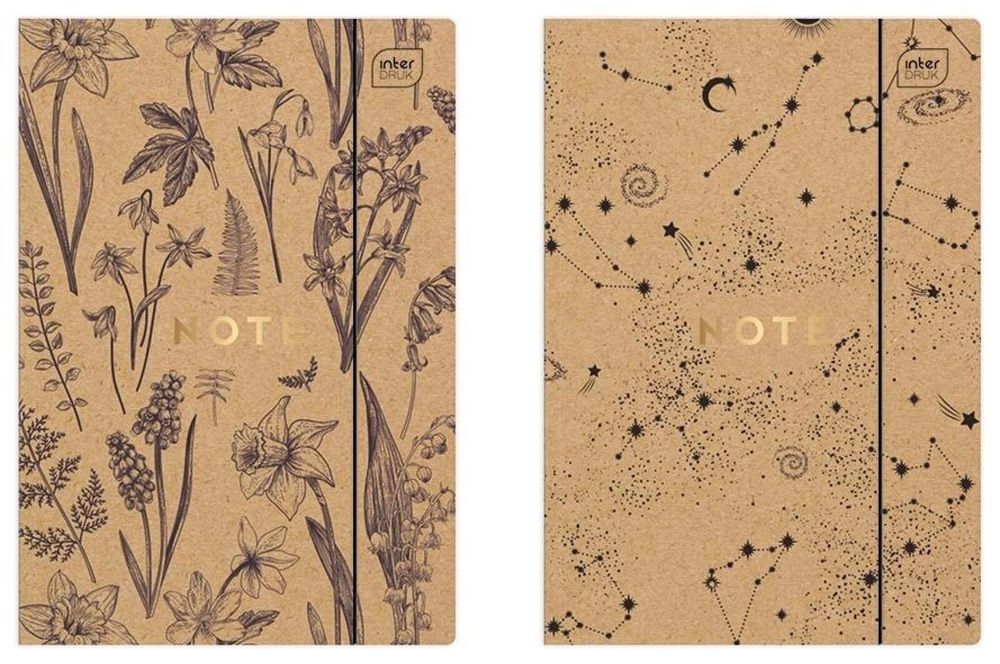 Teczka z gumką A4+ HS Kraft (10szt) INTERDRUK