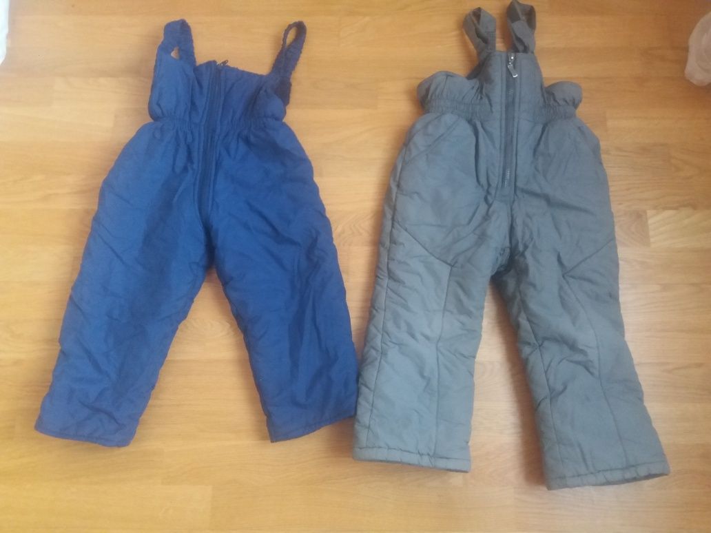 Зимний теплый комбинезон штаны на 1-2-3 года