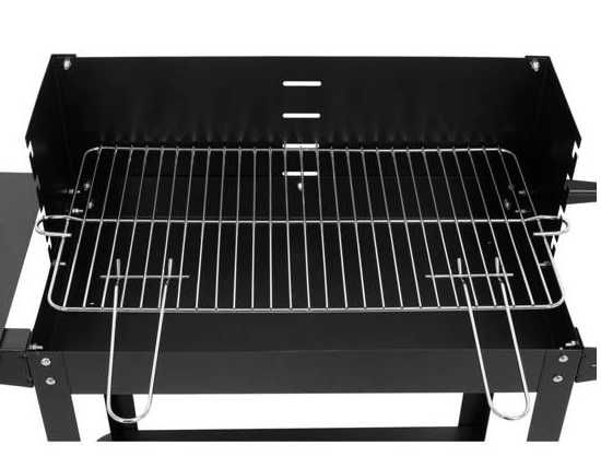 GRILL WĘGLOWY Z PÓŁKĄ, ruszt 48 X 26.5cm
