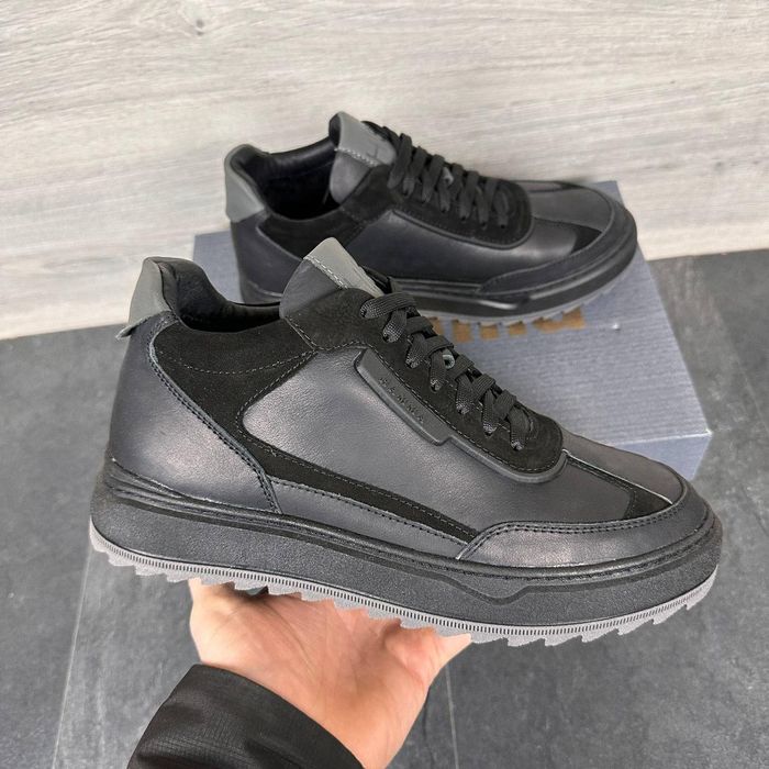 Чоловічі шкіряні зимові кросівки