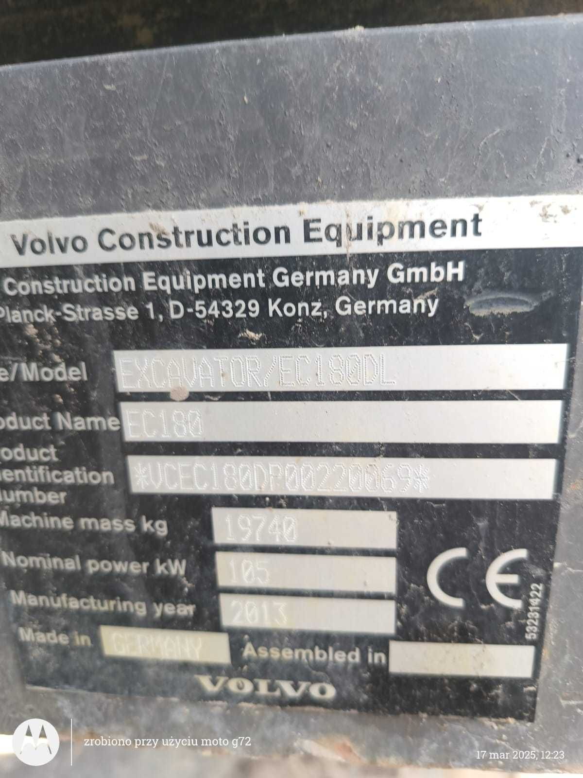 Volvo  EC 180 D Rototilt, szczypce