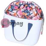 Granatowy organizer do OBAG MINI kwiaty worek komin 2 kieszenie OMAY