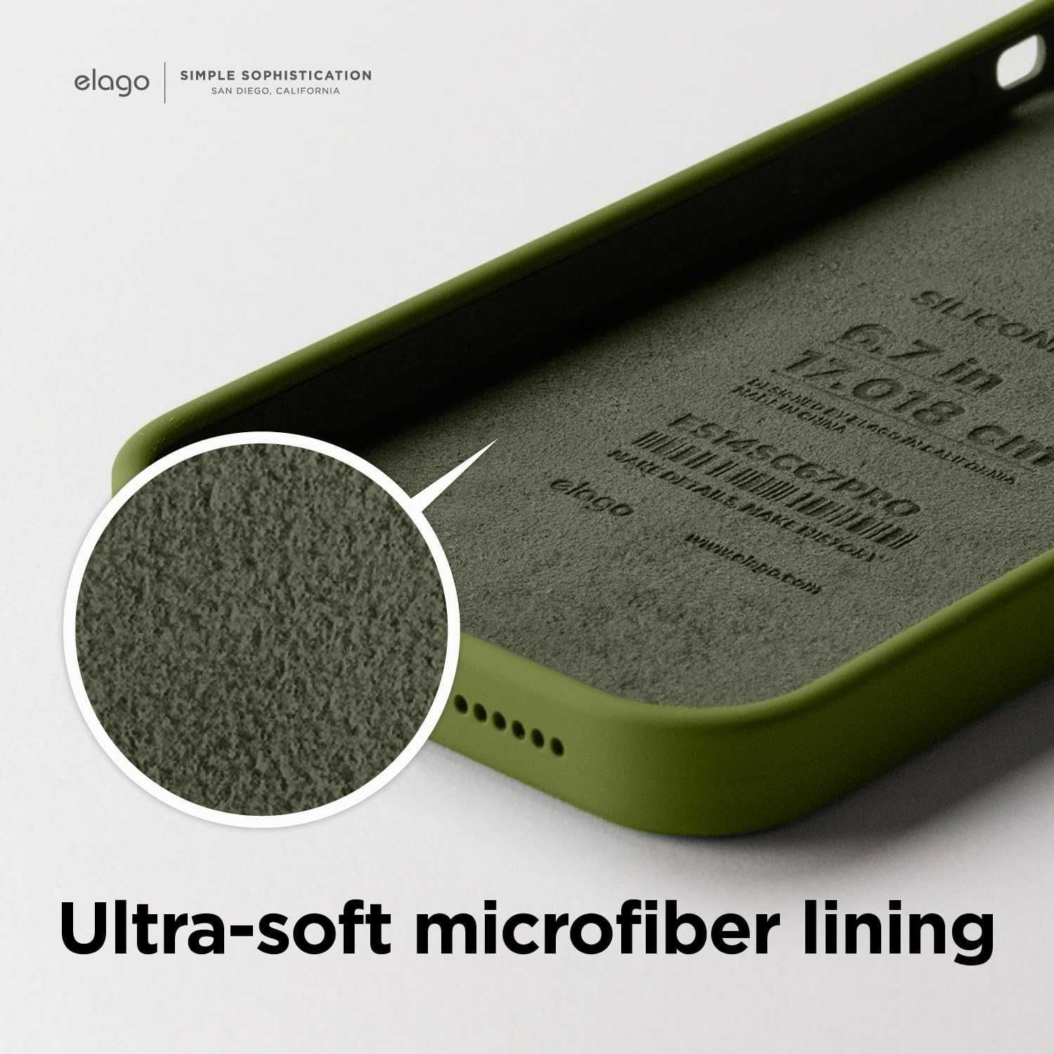 Płynne silikonowe etui kompatybilne z iPhone 14 etui 6,1" cedr zielony