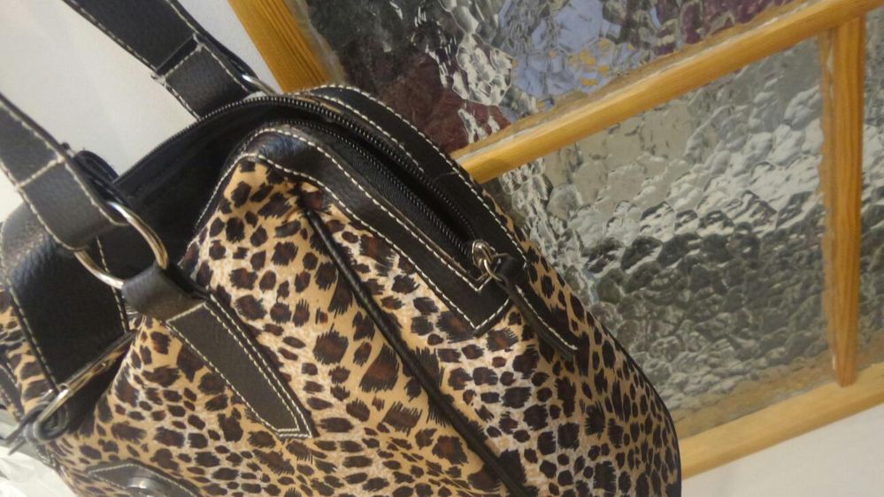 Włoska piękna torebka z firmy GRAZIA w kolorze panterki