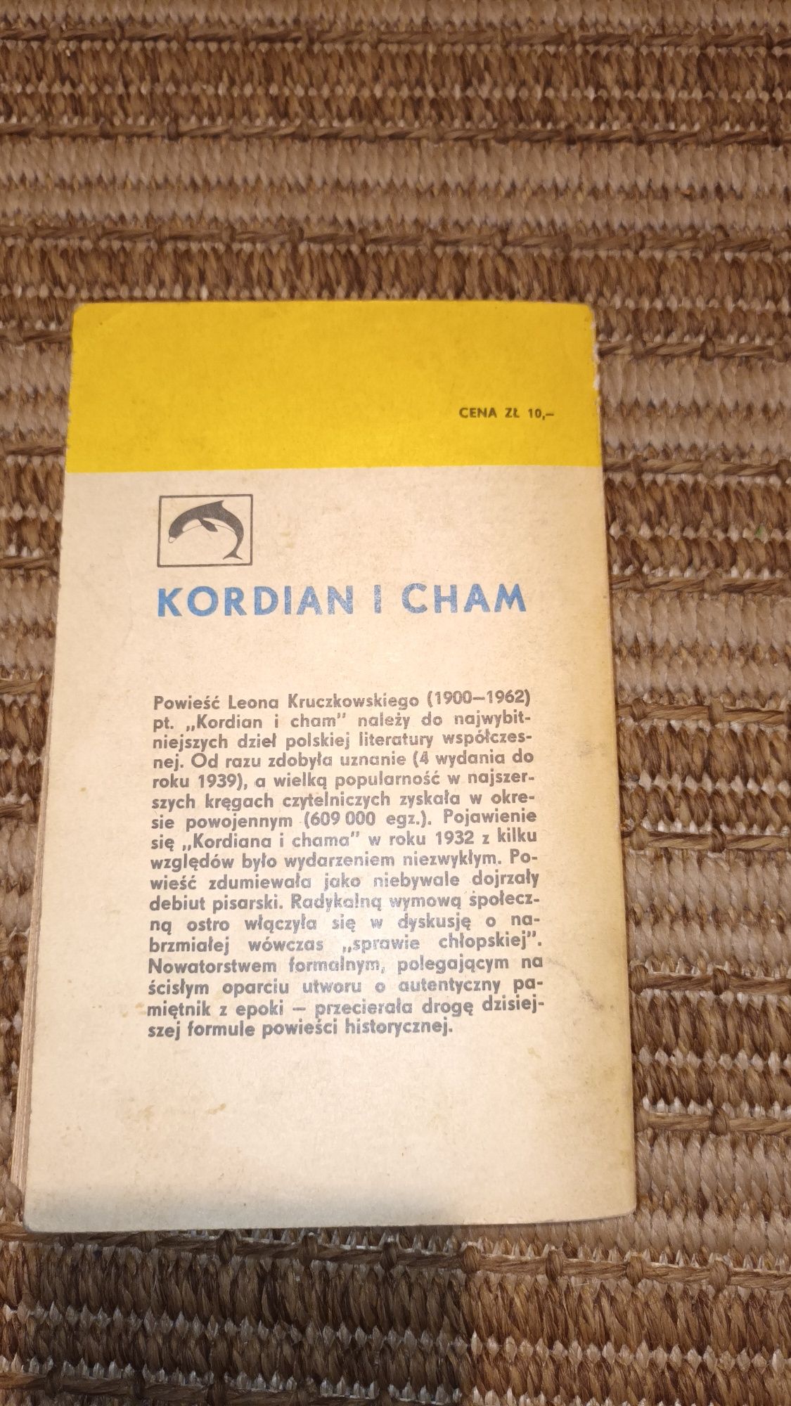 Książka,,Kordian i cham"Leon Kruczkowski