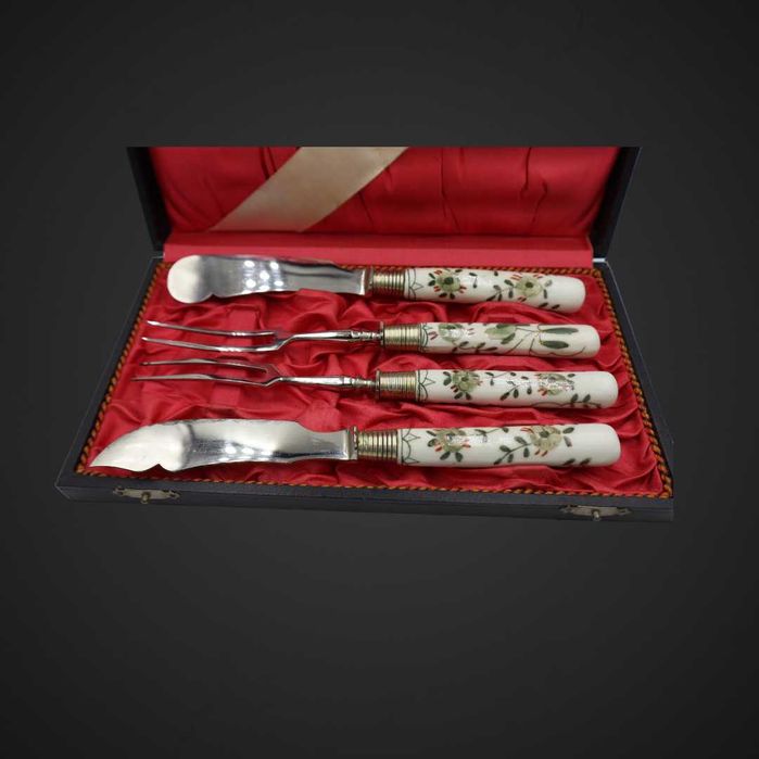 Sztućce stal porcelana nóż do masła widelce do mięsa B41/061524