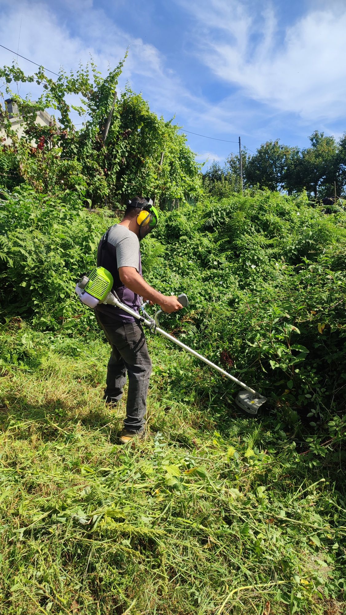 Limpeza de terrenos com roçadoras