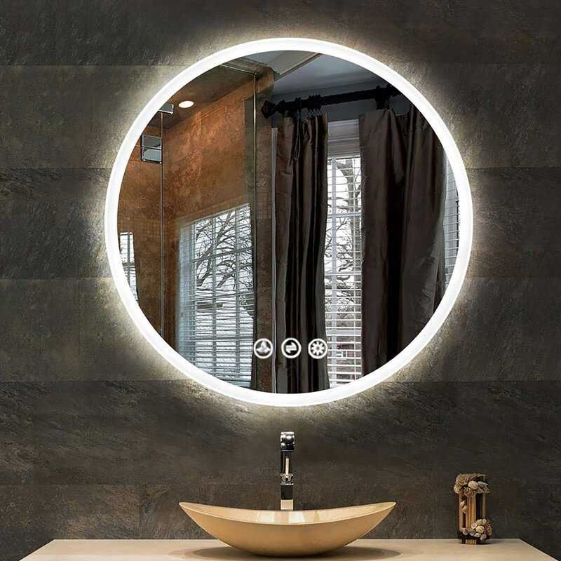 Зеркало с лед подсветкой круглое в ванную от производителя