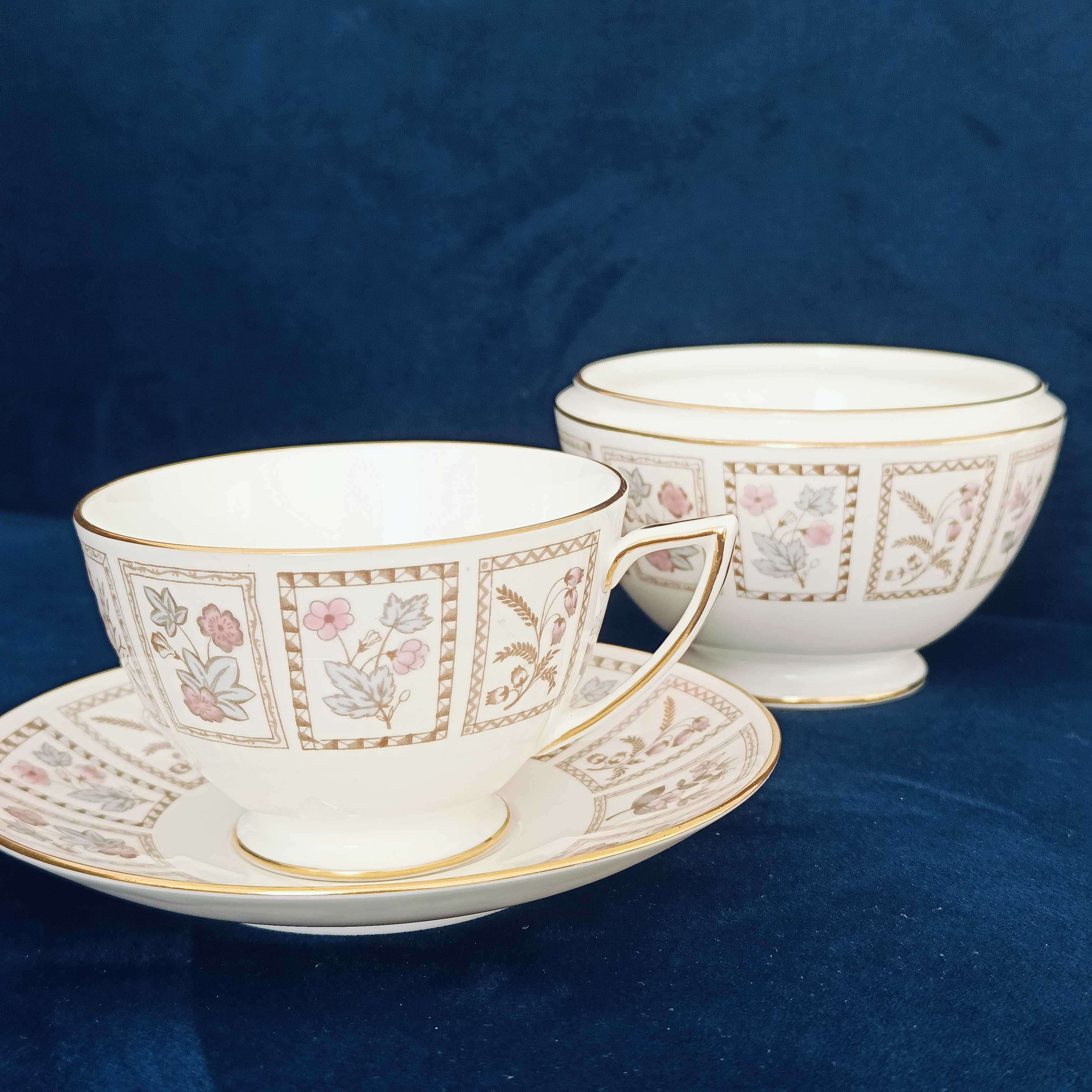 **KOMPLET filiżanka cukiernica porcelana Minton vs Doulton