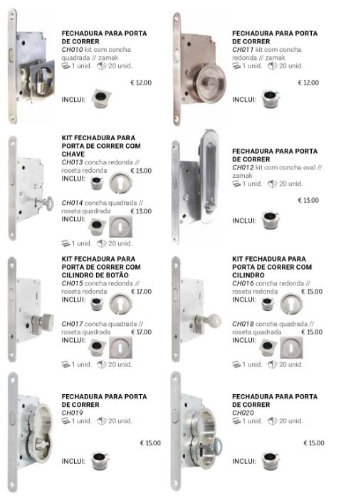 Fechadura para porta , caixa correio,contador ,vidro,